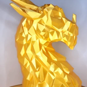 Low Poly Dragon Bust Headset Stand/Holder for Desktop Gaming Headphones