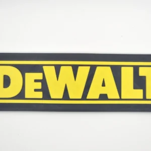DeWalt Wall Sign 3D Printed Logo Workshop Toolbox Garage Man Cave BlackYellow